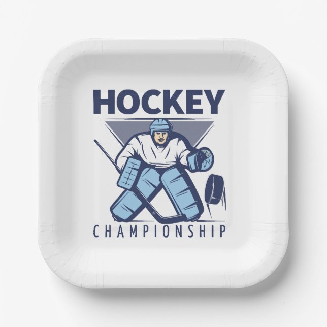 Hockey Pappteller (Vorderseite)