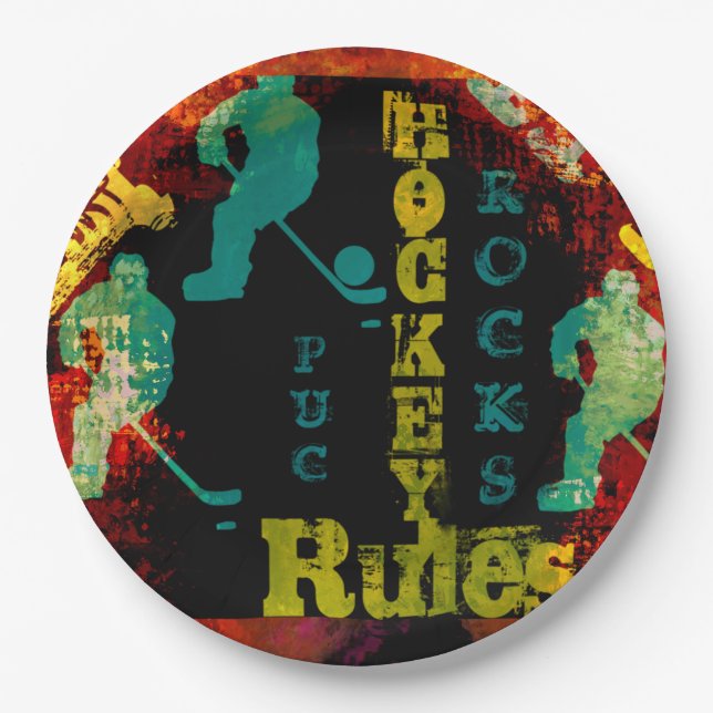 HOCKEY PAPPTELLER (Vorderseite)