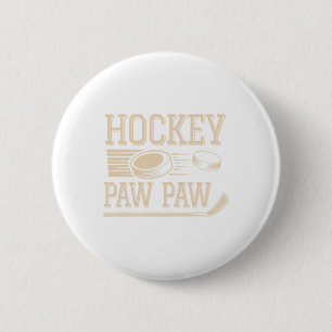 Hockey Paw Paw - Hockeyspieler Retro Vintage Button