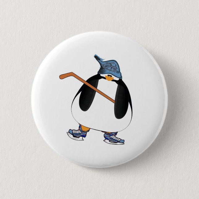 Hockey Penguin Button (Vorderseite)