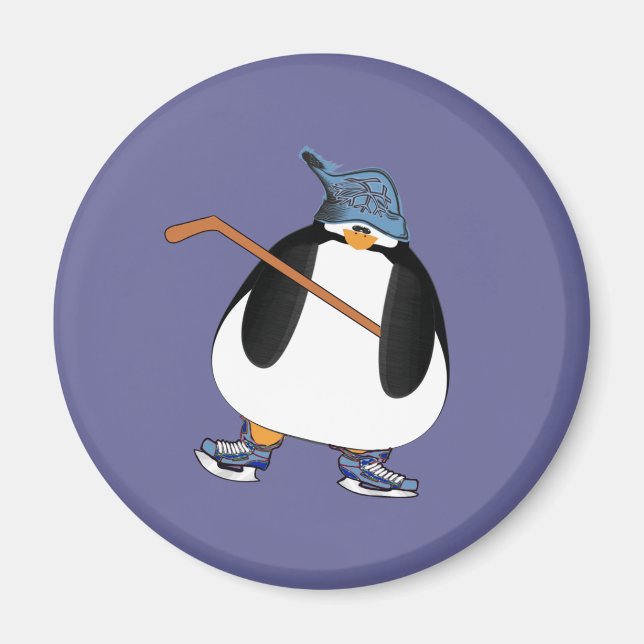 Hockey Penguin Magnet (Vorne)