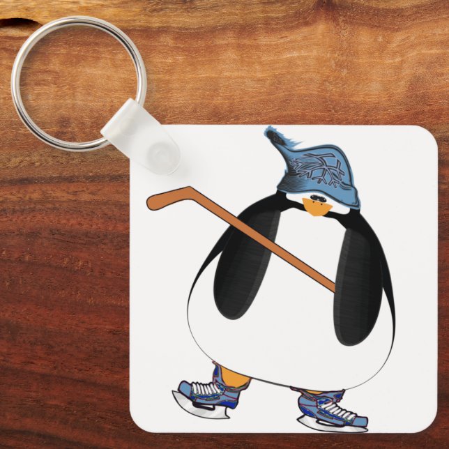Hockey Penguin Schlüsselanhänger (Vorderseite)