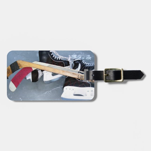 Hockey (personalisieren) gepäckanhänger (Vorderseite horizontal)