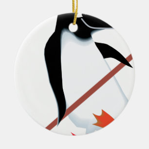 Hockey-Pinguin Keramikornament