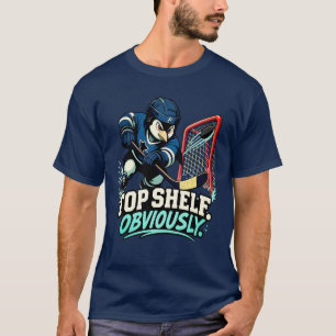 Hockey Pinguin Oberstes Regal T-Shirt