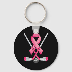 Hockey Pink Ribbon Breast Cancer Awareness Sport L Schlüsselanhänger
