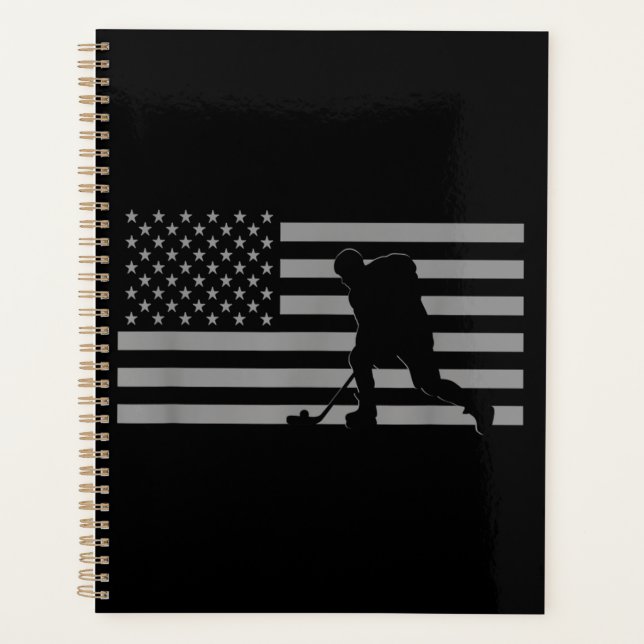 Hockey Player - American Flag Hockey Planer (Vorderseite)