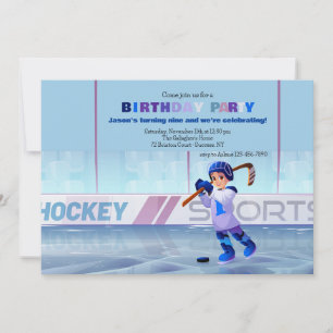 Hockey Player Einladung zum Geburtstag