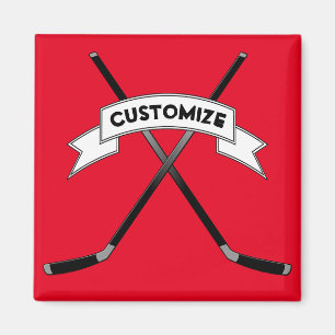 Hockey Player/Fan Benutzerdefinierter Teamname ode Magnet