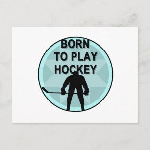 Hockey Player Geboren, um Tshirts und Geschenke zu Postkarte