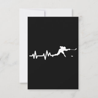 Hockey Player Heartbeat Eishockey Mitteilungskarte