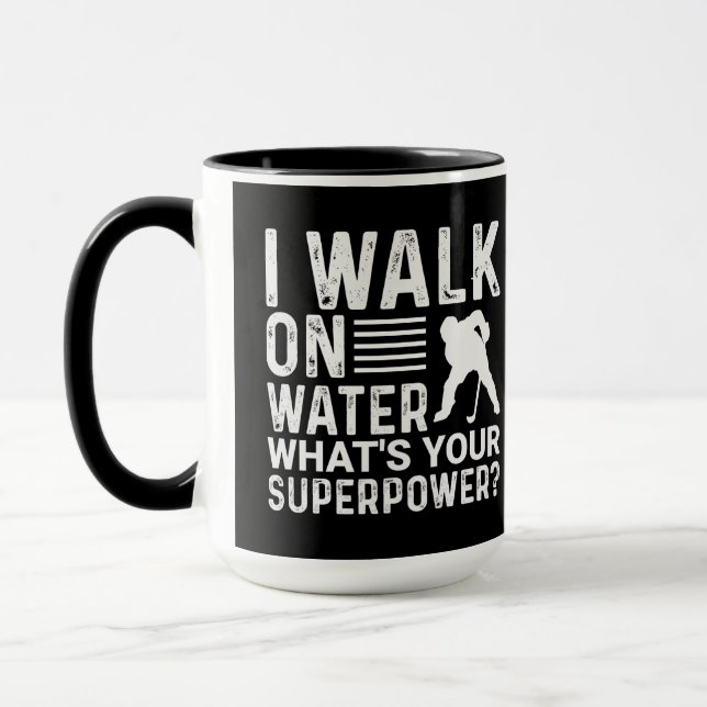 Hockey Player I Walk on Water Tasse (Links)