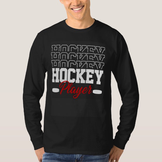 Hockey Player Ice and Roller Hockey T-Shirt (Vorderseite)