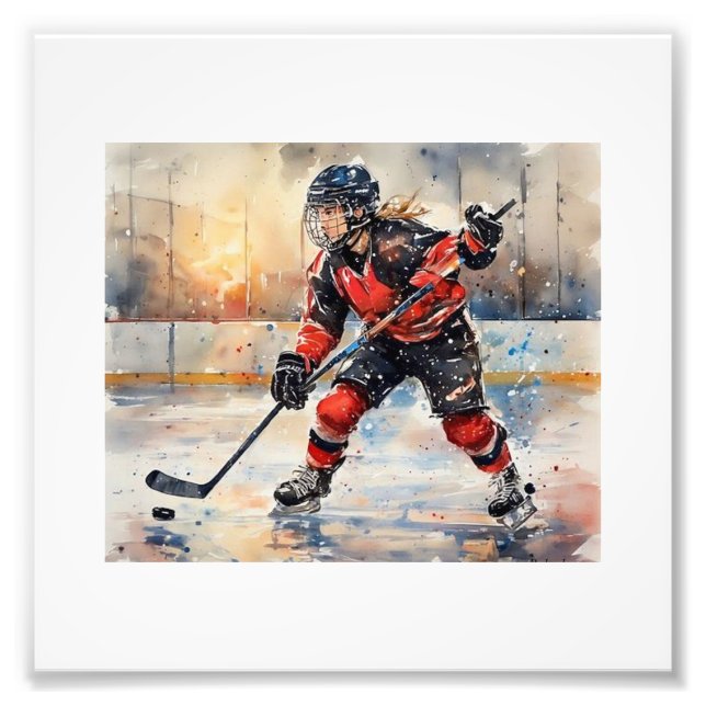 Hockey Player in Action,  Fotodruck (Vorne)