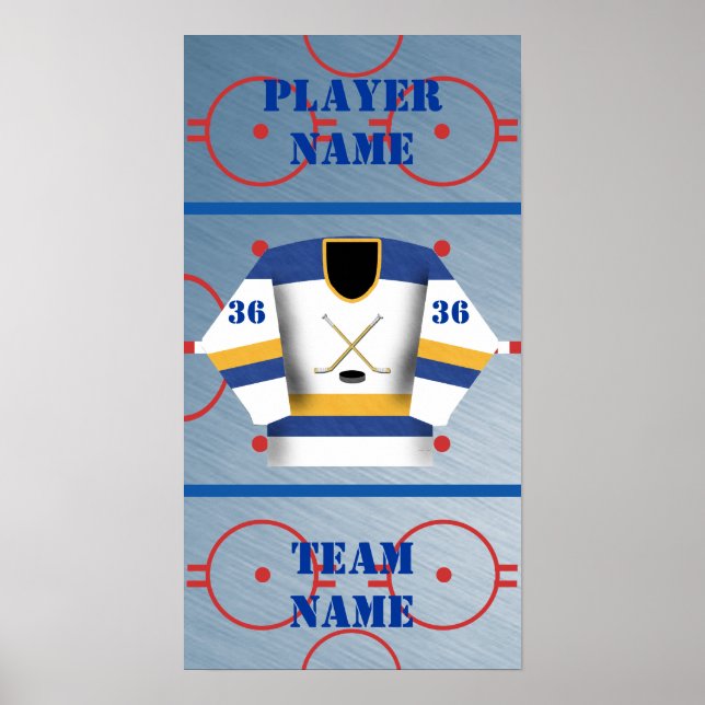 Hockey Player Jersey Poster (Vorne)
