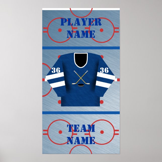 Hockey Player Jersey Poster (Vorne)
