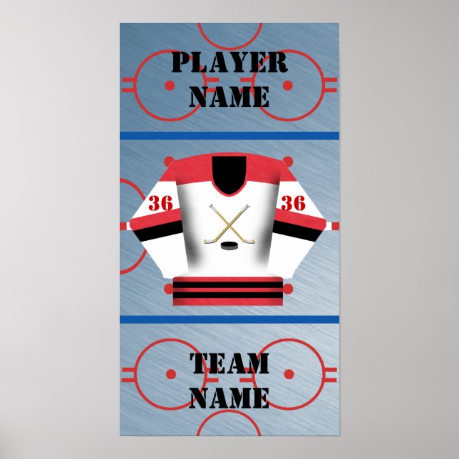 Hockey Player Jersey Poster (Vorne)