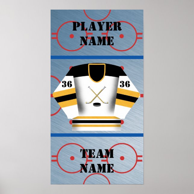 Hockey Player Jersey Poster (Vorne)