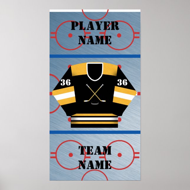 Hockey Player Jersey Poster (Vorne)