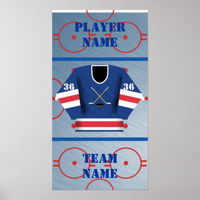 Hockey Player Jersey Poster (Vorne)