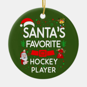 Hockey Player Keramik Ornament