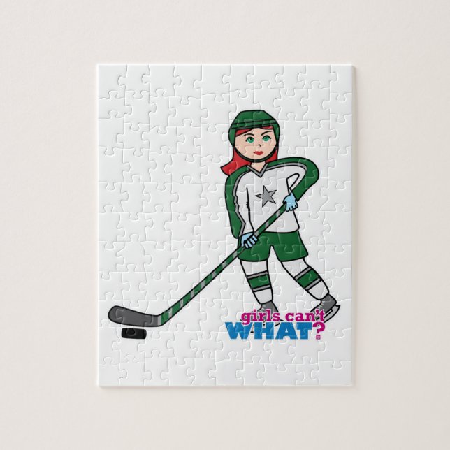 Hockey Player Light/Red Puzzle (Vertikal)