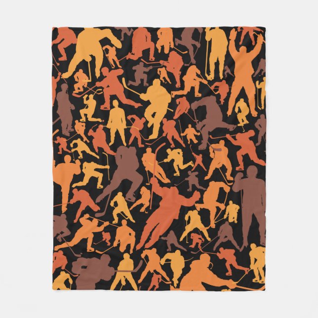 Hockey Player Pattern Fleecedecke (Vorderseite)