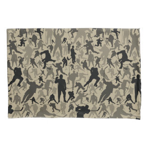 Hockey Player Pattern Pillow Case Kissenbezug