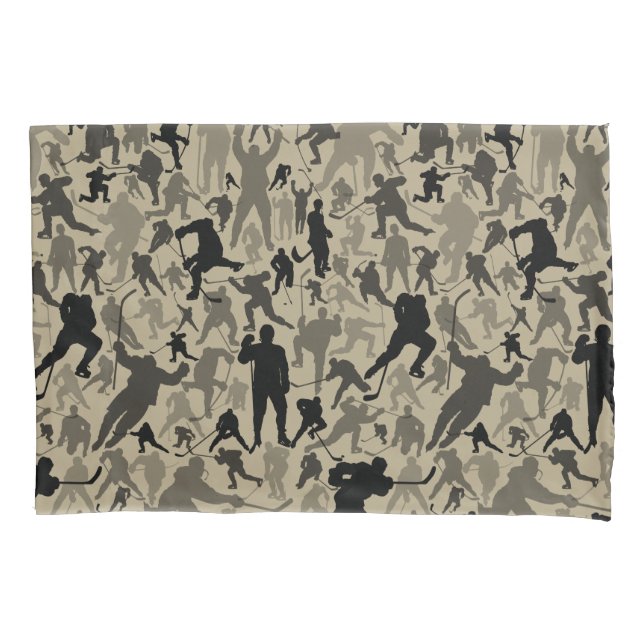 Hockey Player Pattern Pillow Case Kissenbezug (Vorderseite)