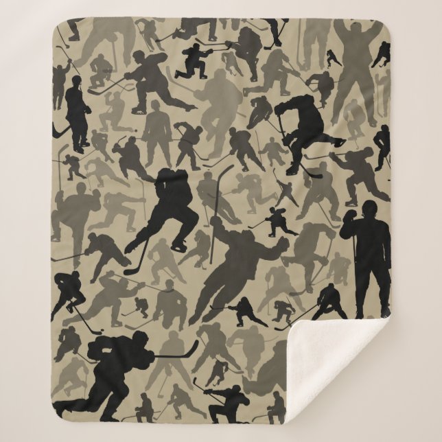 Hockey Player Pattern Sherpadecke (Vorderseite)