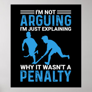 Hockey Player Penalty Poster