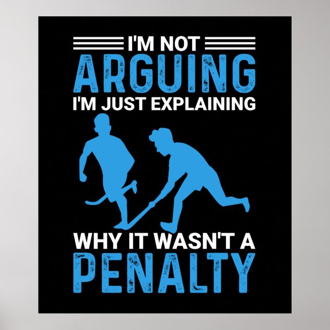 Hockey Player Penalty Poster (Vorne)