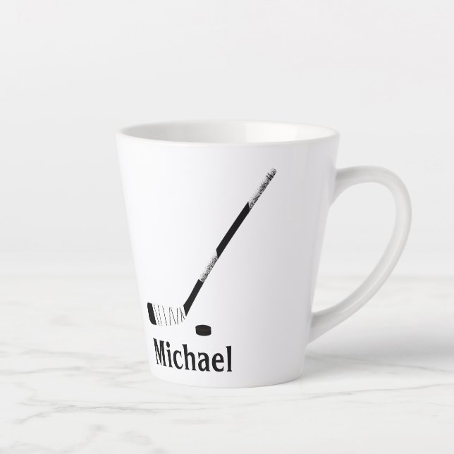 HOCKEY PLAYER PERSONALISIERT LATTE TASSE (Rechts)