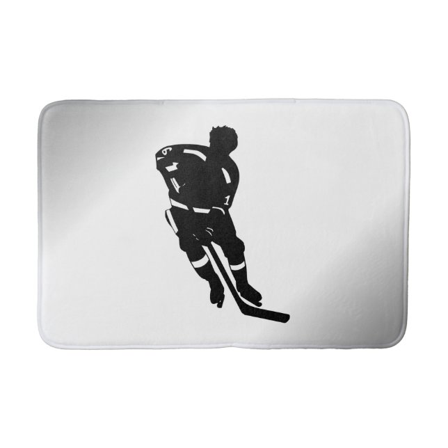 Hockey Player Sport Design Badematte (Vorderseite)