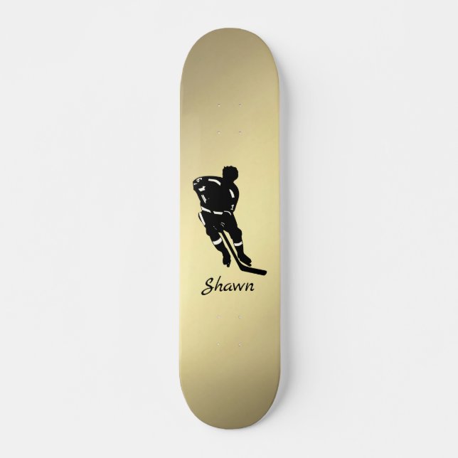 Hockey Player Sport Design Skateboard (Vorne)