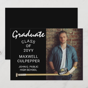 Hockey Player Sports Abschluss Foto Ankündigung