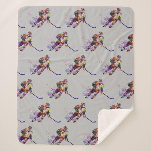 Hockey Player Sports Game Sherpadecke (Vorderseite)