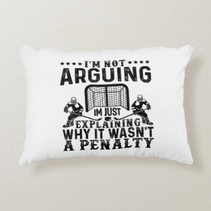 Hockey Player streiten Geschenk Funny Hockey Dekokissen