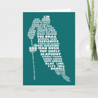 Hockey Player Textkarte