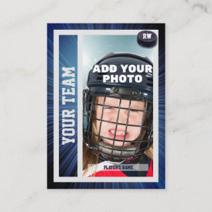 Hockey Player Trading Card Souvenir   Blaue Rays Telefonnummerkarte