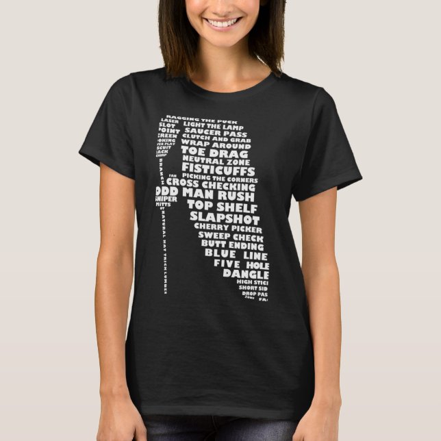 Hockey Player Tygraphy Childrens T Shirt  (Vorderseite)