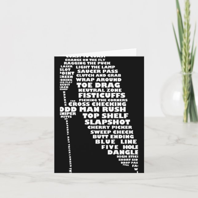 Hockey Player Tygraphy Childrens T Shirt  Karte (Vorderseite)