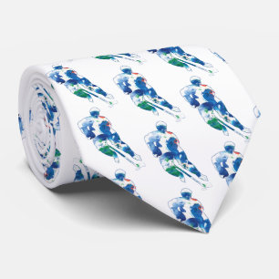 Hockey Player Watercolor Krawatte