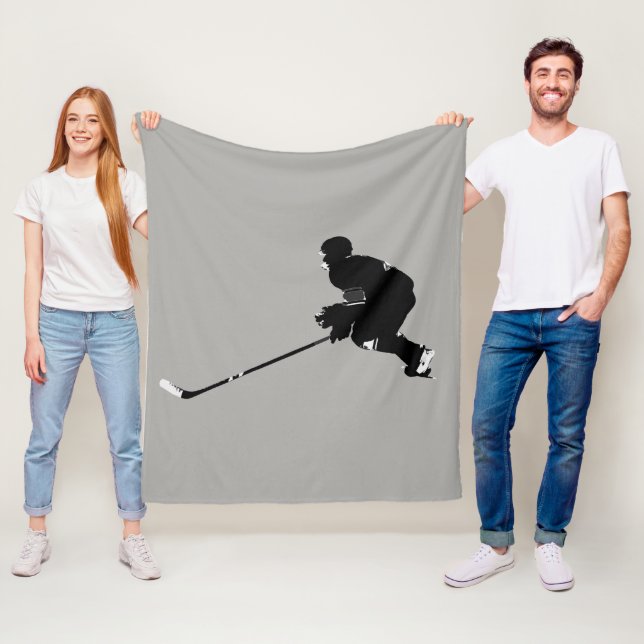 Hockey Player - Wintersport Fleecedecke (Beispiel)