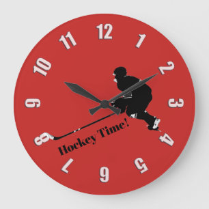 Hockey Player - Wintersport Große Wanduhr