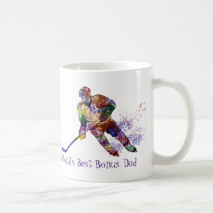 Hockey Player World's Best Bonus Vater Quote Kaffeetasse
