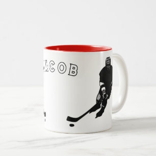 Hockey Player Zweifarbige Tasse