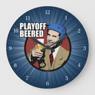 Hockey Playoff Beered Große Wanduhr