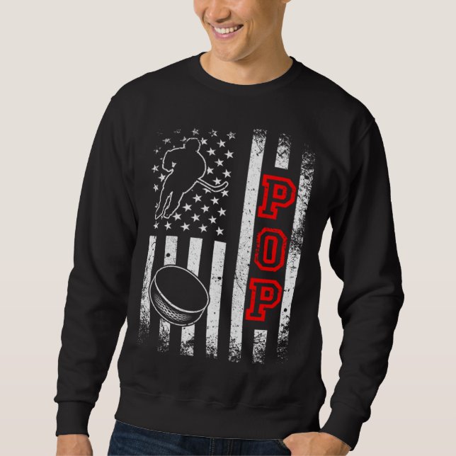 Hockey Pop American Flag  Hockey Sweatshirt (Vorderseite)