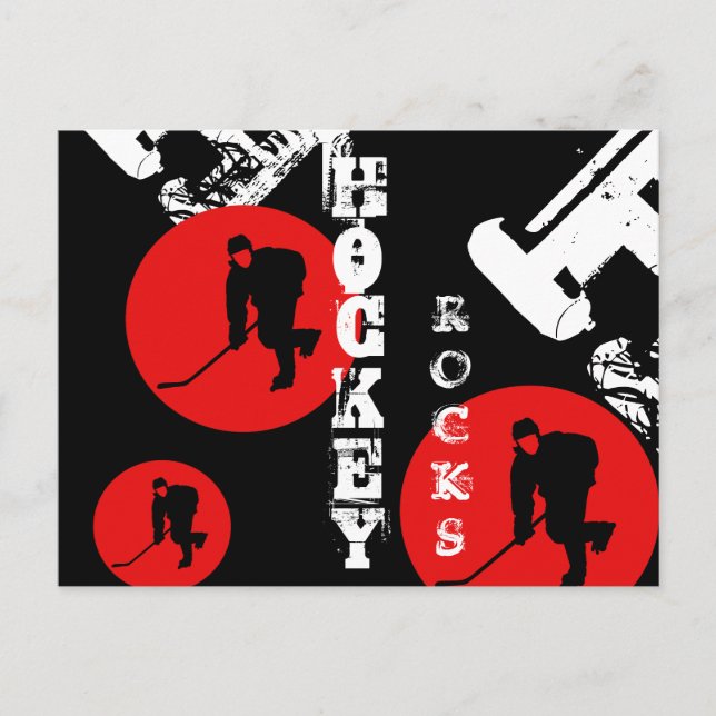 Hockey Postkarte (Vorderseite)
